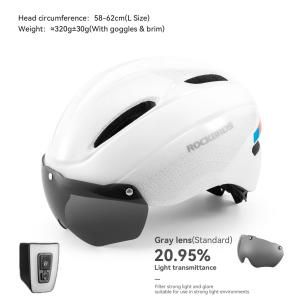 ROCKBROS Electric Bike Helmet with LED Lights