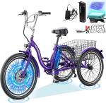 MOONCOOL 24'' Electric Tricycle for Adults