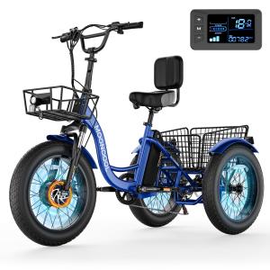 MOONCOOL 48V 500W Electric Fat Tire Tricycle
