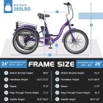 MOONCOOL 24'' Electric Tricycle for Adults