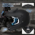 ROOZO Youth Full Face Helmet with Goggles & Gloves