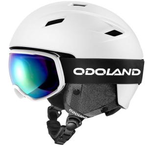 Odoland Snow Ski Helmet and Goggles Set