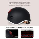 Exclusky Adjustable Cycling Helmet with Rechargeable Light