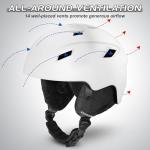 Odoland Snow Ski Helmet and Goggles Set