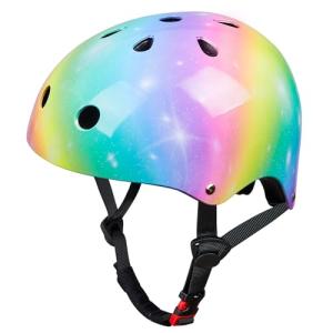Bienbee Rainbow Kids Bike Helmet for Ages 3-8