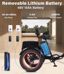 NOMIGO Folding Electric Tricycle with 500W Motor