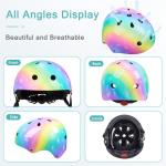 Bienbee Rainbow Kids Bike Helmet for Ages 3-8
