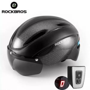 ROCKBROS Bike Helmet with Rear Light and Goggles
