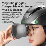 ROCKBROS Bike Helmet with Rear Light and Goggles