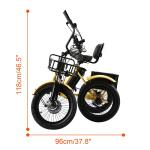 48V 350W 7-Speed Electric Tricycle with Display