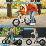 Mooncool 16" Kids Electric Tricycle with Helmets