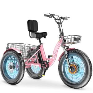 MOONCOOL 500W Fat Tire Electric Trike for Adults