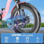 MOONCOOL 500W Fat Tire Electric Trike for Adults
