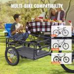 VEVOR Heavy-Duty Bike Cargo Trailer, 160 lbs Capacity