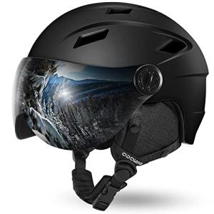 Odoland Lightweight Ski Helmet with 2-in-1 Goggles