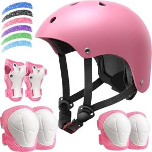 Kids Adjustable Bike Helmet and Pad Set