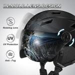 Odoland Lightweight Ski Helmet with 2-in-1 Goggles