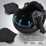 Odoland Lightweight Ski Helmet with 2-in-1 Goggles