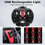 Lightweight Ebike Helmet with LED & Magnetic Goggles