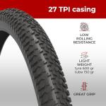 Fincci 20x1.95 Foldable MTB Bike Tire Set