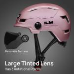 Pink USB Rechargeable Bike Helmet with LED Lights