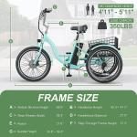 MOPHOTO 7-Speed Electric Trike for Adults