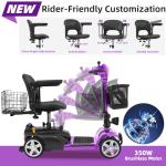 350W Electric Scooter for Seniors with Battery and Baskets