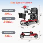 Foldable 4 Wheel Mobility Scooter for Adults