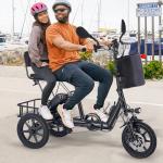 350W Folding Electric Trike for Adults, 2 Seats