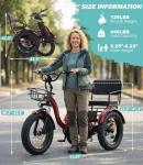 NOMIGO Adult Electric Tricycle with Passenger Seat