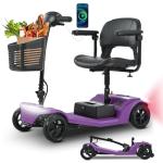 Foldable 4-Wheel Electric Scooter for Seniors