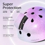 Sparkling Rainbow Kids Bike Helmet, Adjustable Fit