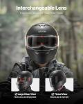 VEVOR Full Face Motorcycle Helmet with Dual Visors