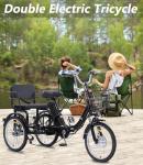 KAKIGO 2-Seater Folding Electric Tricycle for Adults