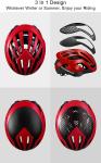 ROCKBROS 3-in-1 Cycling Helmet with Taillight