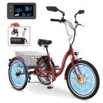 MOONCOOL 24" Adult Electric Trike with 350W Motor