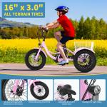 NAIZEA Pink 16" Electric Tricycle for Kids
