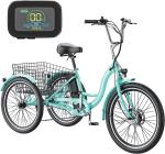 NAIZEA 24" Adult Electric Tricycle with Basket