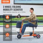 Foldable 3-Wheel Electric Scooter for Seniors