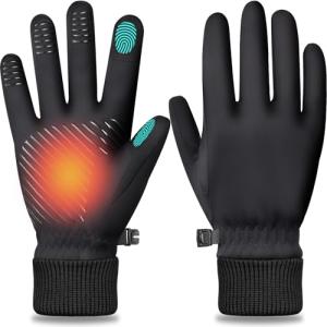 FEWTUR Heated Gloves for Winter Cycling - Touchscreen