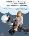 KRIDDO 2-in-1 Kids Balance Bike & Tricycle