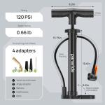 Versatile Handheld Bike Pump - Dual Valve - 120PSI