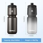 WEMEET 32oz Leak Proof Bike Water Bottles - 2-Pack