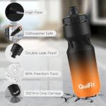 QuiFit 24oz Leakproof Cycling Water Bottles - 2 Pack