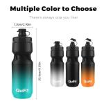 QuiFit 24oz Leakproof Cycling Water Bottles - 2 Pack