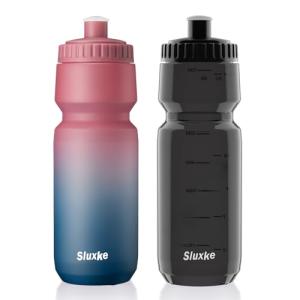 SLUXKE 32oz Lightweight BPA-Free Bike Water Bottles