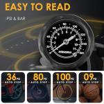 VOGORA Multi-Valve Bike Pump with Pressure Gauge