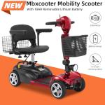 350W Electric Mobility Scooter for Adults, 4 Wheels