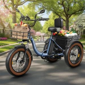 Powerful Adult Electric Tricycle with Large Basket