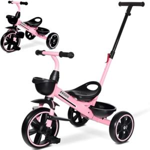 KRIDDO 2-in-1 Electric Tricycle for Toddlers